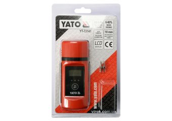 YATO Вологомір електронний для деревини і будматеріалів YATO з макс. глибиною чутлив.- 10 мм  | YT-7