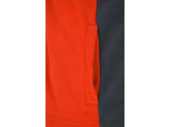 Кофта флісова утеплена робоча з поліестеру YATO розмір M, червоно-чорна, 3 кишені [10]