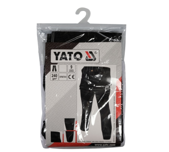 YATO Штани робочі чорні YATO, розмір M; 9 киш 64%- поліестер, 34%- бавовна, 2%-еластан, відсвічув вс