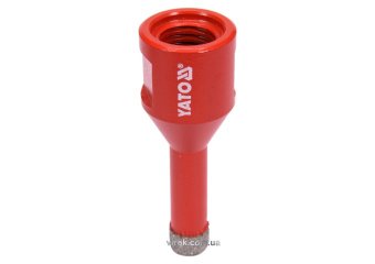 YATO Свердло по кераміці і гресу в сух і мокр YATO: Ø=10мм з алмаз пругом, до шліфмашин. кріплен-М14