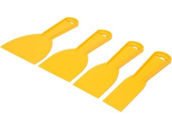 Шпателі пластикові  VOREL, з робоч шириною- 40, 60, 80, 100 мм, компл. 4 шт. [30]