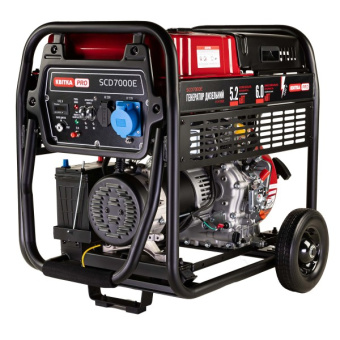 Дизельний генератор КВІТКА PRO SCD7000E + олива (6 кВт) (110-7008)