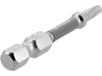 Насадка викруткова YATO TORX T15 х 50 мм. HEX 1/4", покрита нікелем, 2 шт.[10]