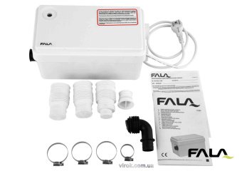 Помпа до каналізаційних стоків душа і вмивальника мережева FALA: P=250Вт, на висоту 4м, Q=80л/хв [4]