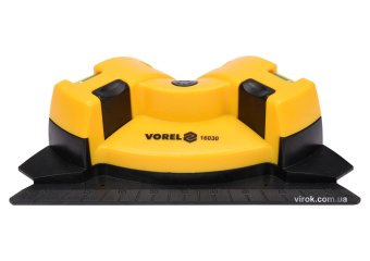 VOREL Рівень кутовий 90° з 2-ма лазерними лініями до 10 м для укладання плитки, 190х 135 мм  | 16030