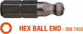 USH Насадка викруткова Industry HEX SW4 K x 25 мм BallEnd заокруглена, Уп. 5 шт. | UUSE0012972