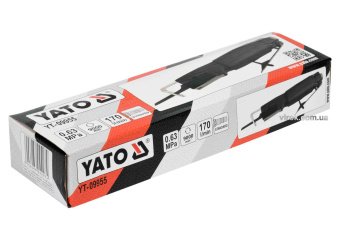 YATO Пила шаблева пневматична YATO: спож. повітря-17 л/хв, тиск- 6.3Bar +2 полотна (24 і 32 зуби/1")