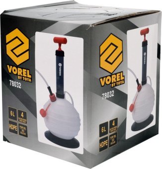 VOREL Помпа ручна для відкачування оливи , ємність- 6 л, 4 трубки  | 78032