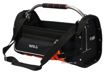 YATO Сумка відкрита для інструменту 22" YATO; 11 кишень, з трубним захоплювачем, з поліестеру  | YT-