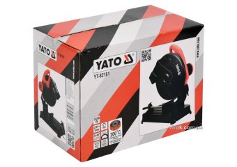 YATO Торцьовальний відрізний верстат по металу елек.мереж- 230 В YATO, P= 2450Вт. диск Ø= 355 мм/25.