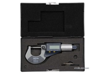YATO Мікрометр YATO з LCD цифровою шкалою, точністю 0.001 мм в діапазоні 0 - 25 мм  | YT-72305