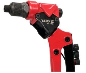 YATO Заклепочник YATO з обертовою головкою l=275мм, для нітів Ø=2,4; 3,2; 4,0; 4,8мм, нітогайок М3-М