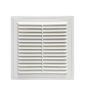 Решітка вентиляційна 249х249 мм, розємна, з сіткою, нахилені жалюзі Air | 61-123