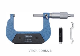 YATO Мікрометр YATO з точністю 0.01 мм в діапазоні 50 - 75 мм  | YT-72302