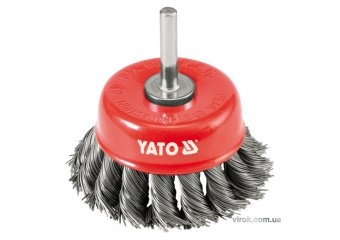YATO Щітка - крацовка чашкоподібна YATO зі шпинделем Ø=75мм  | YT-4752