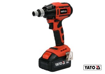 YATO Гайковерт ударний акумуляторний безщітковий YATO: квадрат- 1/2", 250Нм, Li-Ion 18В, 3 Агод +кей