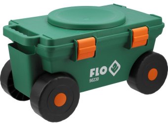 Сидіння обертове присадибне з коміркою FLO на 4 колесах Ø= 15 см 51х 31х 29 см, для навантаж.- 80 кг