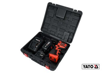 YATO Гайковерт ударний акумуляторний безщітковий YATO: квадрат- 1/2", 250Нм, Li-Ion 18В, 3 Агод +кей