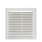 Решітка вентиляційна 149х149 мм, розємна, з сіткою, нахилені жалюзі Air | 61-120