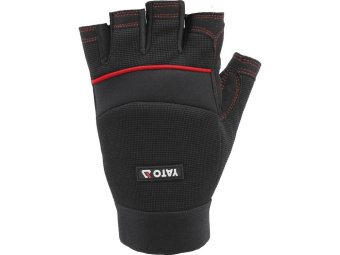 Рукавиці захисні безпалі з м'якими подушками YATO: штучна шкіра, поліуретан, спандекс, розм. 11 [12]