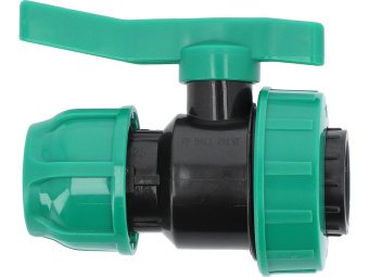 Кран кульовий до водяних пластикових труб  Ø= 25мм Х 3/4" F-різьб FLO з поліпропіл, для тиску 16 Bar