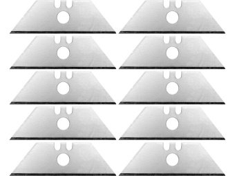 Леза змінні трапецевидні до ножів VOREL, 61x19x0.6 мм, паков. 10 шт [24/144]