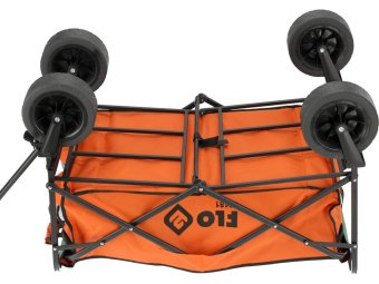 Візок присадибний розкладний на 4 колесах FLO з поворот важілем, ємність- 79х 44х 26см, навант 100кг