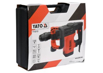 YATO Молот відбійний SDS-MAX мережевий YATO : P= 1150 Вт, J = 15 Дж. 5100 удар/хв  | YT-82133