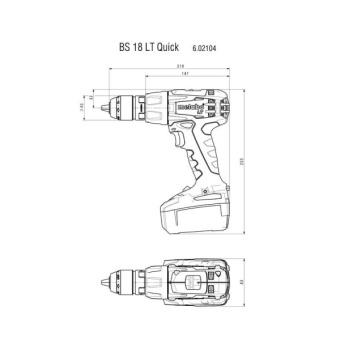 Дриль-шуруповерт Metabo BS 18 LTX Quick (18 В, 2х4 А*год, 60 Н*м) (602104500)