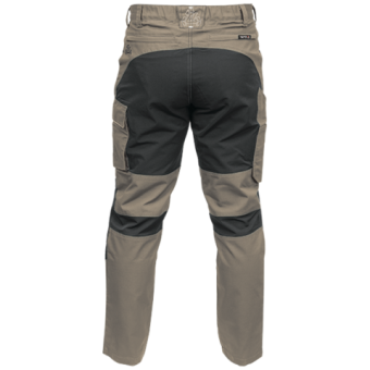 Штани робочі 4-WAY стреч SERWAL хакі-чорні YATO розм XL/ 92-98 см, ріст- 178-188 см, 11 кишень [10]