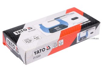 YATO Мікрометр YATO з точністю 0.01 мм в діапазоні 25 - 50 мм  | YT-72301