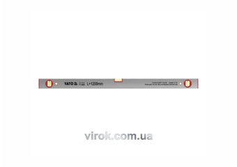 YATO Рівень алюмінієвий YATO : L= 120 см. 3 капсули  | YT-3005