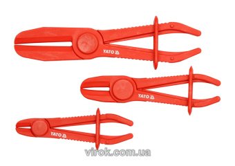 YATO Затискачі для патрубків YATO з фіксаторами, 1/4"-3/4", 1/2"-5/4", 3/4"-9/4", Набір 3 шт. | YT-0