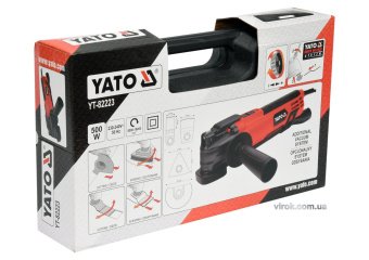 YATO Багатофункційний ручний інструмент (реноватор) мережевий YATO, P=500 Вт  | YT-82223