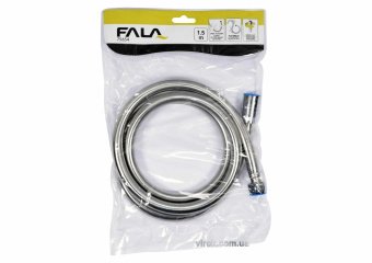 FALA Шланг для душа Ø= 14 мм, ПВХ гладкий, срібний, G 1/2, l= 1,5 м  | 75654