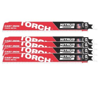 MILWAUKEE Полотно для шабельних пил TORCH CARBIDE NITRUS, 230х2,5мм, (5шт), (метал)