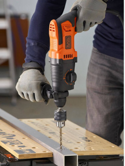 Перфоратор мережевий BLACK+DECKER, SDS-Plus, 650 Вт, 1.6 Дж, 0-5180 уд/хв