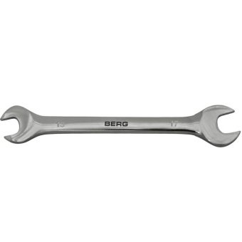 Ключ ріжковий двосторонній Cr-V 13x17мм Berg | 48-106