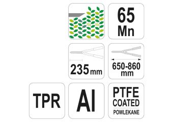 FLO Ножиці до живоплоту телескопічні, алюмінієві , леза l= 235 мм, загальна l= 650-860 мм  | 99009