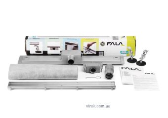 FALA Трап підлоговий для душу з нержавіючої сталі "MADEIRA" ; 40х 7х 5,2 см  | 75361