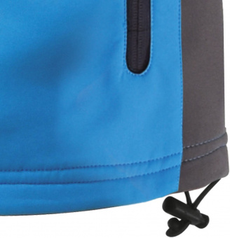 YATO Куртка робоча SOFTSHELL з прикріпн капюшоном YATO розм L, синьо-сіра, 3 кишені, 96% поліес і 4%