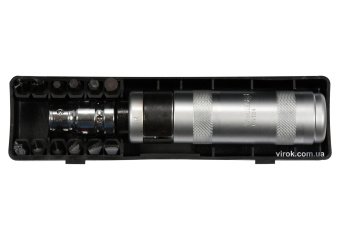 Викрутка ударна VOREL : 12 магнітних насадок, адаптер [20]