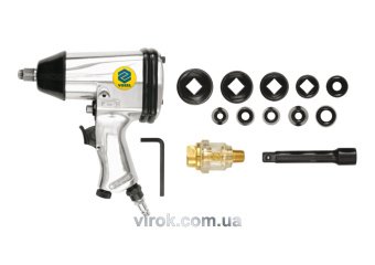 VOREL Гайковерт пневматичний : квадрат 1/2", в комплекті  | 81101