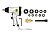 VOREL Гайковерт пневматичний : квадрат 1/2", в комплекті  | 81101