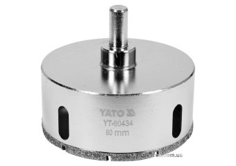 YATO Свердло по гресу і кераміці YATO, Ø= 80 мм, при сухому і мокрому режимах  | YT-60434