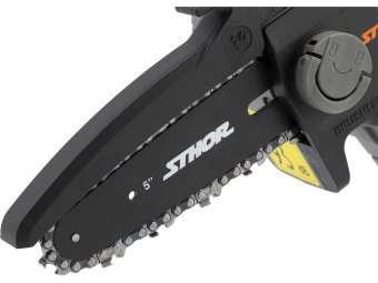 Пила міні ланцюгова акумуляторна STHOR Li-Ion 20 В 2 АГод, шина l= 15 см, безщіткова [6/72]