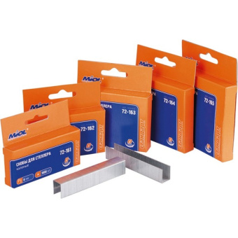 Скоби розжарені для степлера Miol (6х11.3 мм, 1000 шт.) (72-161)