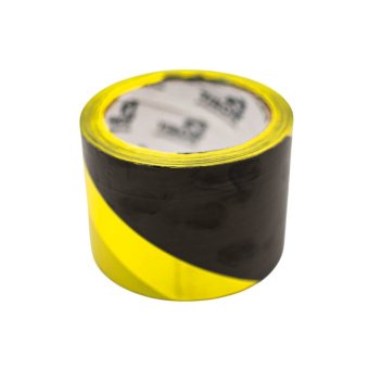 Стрічка сигнальна VIROK 72мм х 100м жовто-чорна [48]