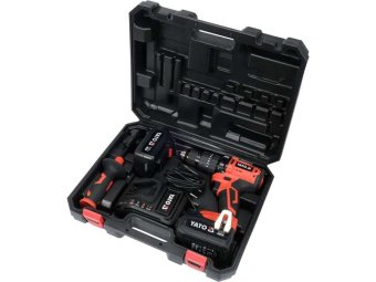 YATO Шуруповерт-дриль безщітков. акумул. Li-Ion YATO: 2x 18 В, 3АГод, крутн.мом.- 75 Нм, патр Ø=1.5-