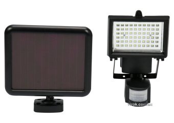 YATO Прожектор діодний з датчиком руху YATO : сонячна батарея, Li-Ion 3,7 В ; P= 4 Вт, Ф= 380 lm  | 